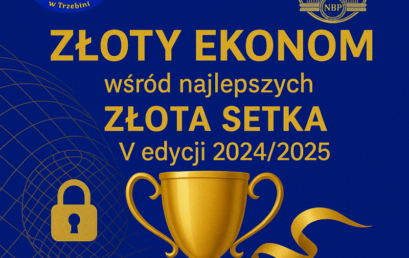 ZŁOTY EKONOM WŚRÓD 100 NAJLEPSZYCH SZKÓŁ W POLSCE!